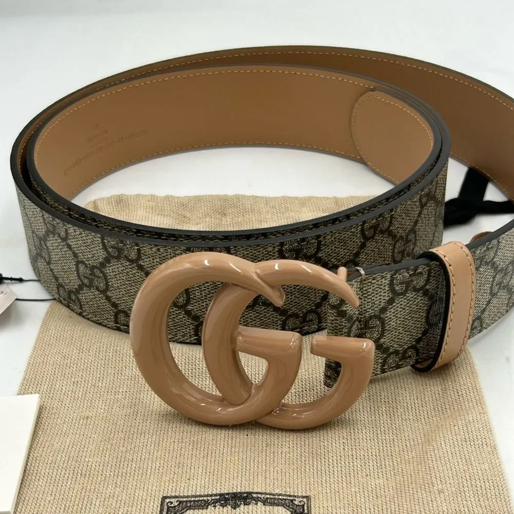 Men's Gucci GG supreme Marmont leather belt size 115 centimeters/46 inches